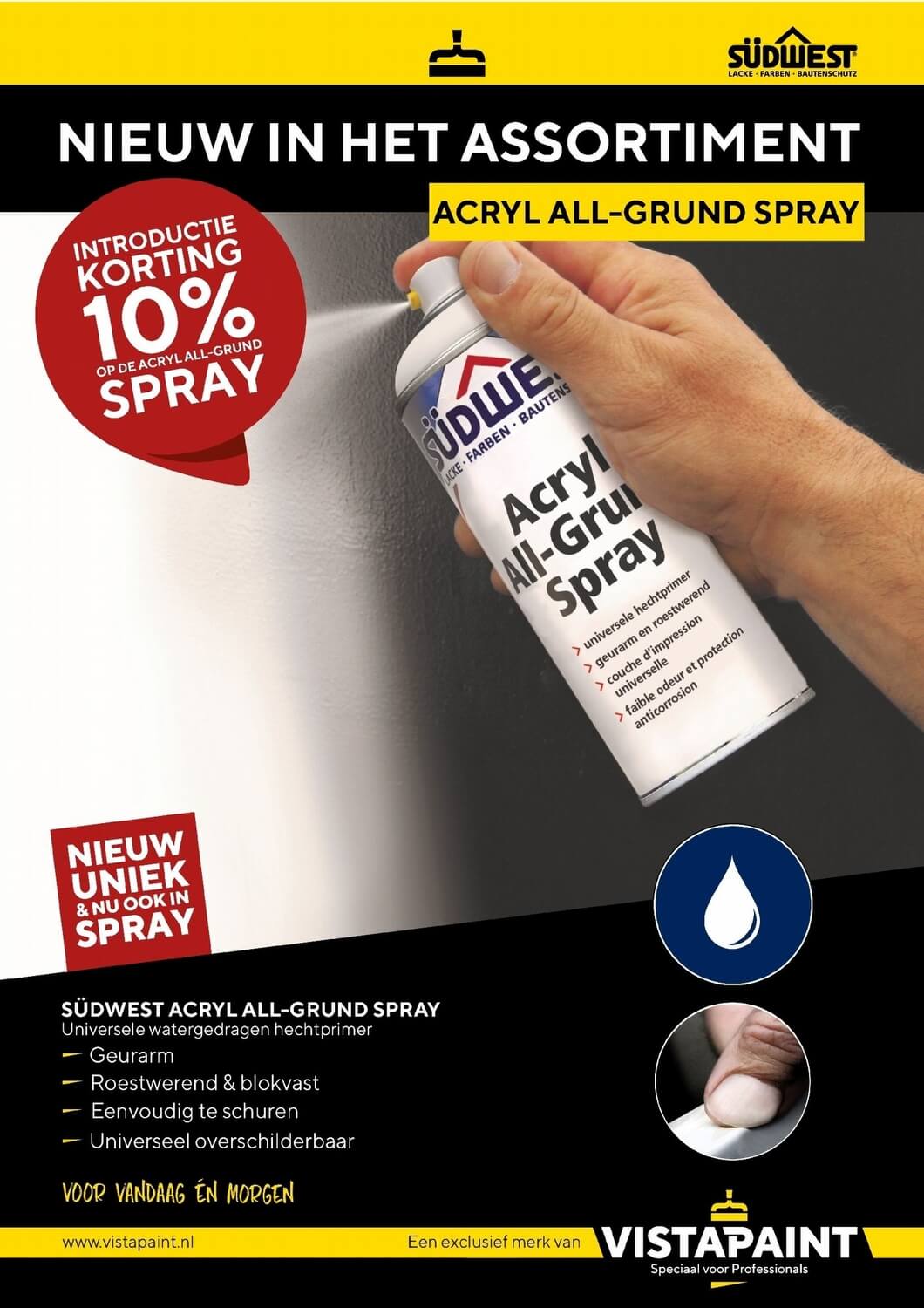 Nieuw: Sudwest Acryl Allgrund Spray