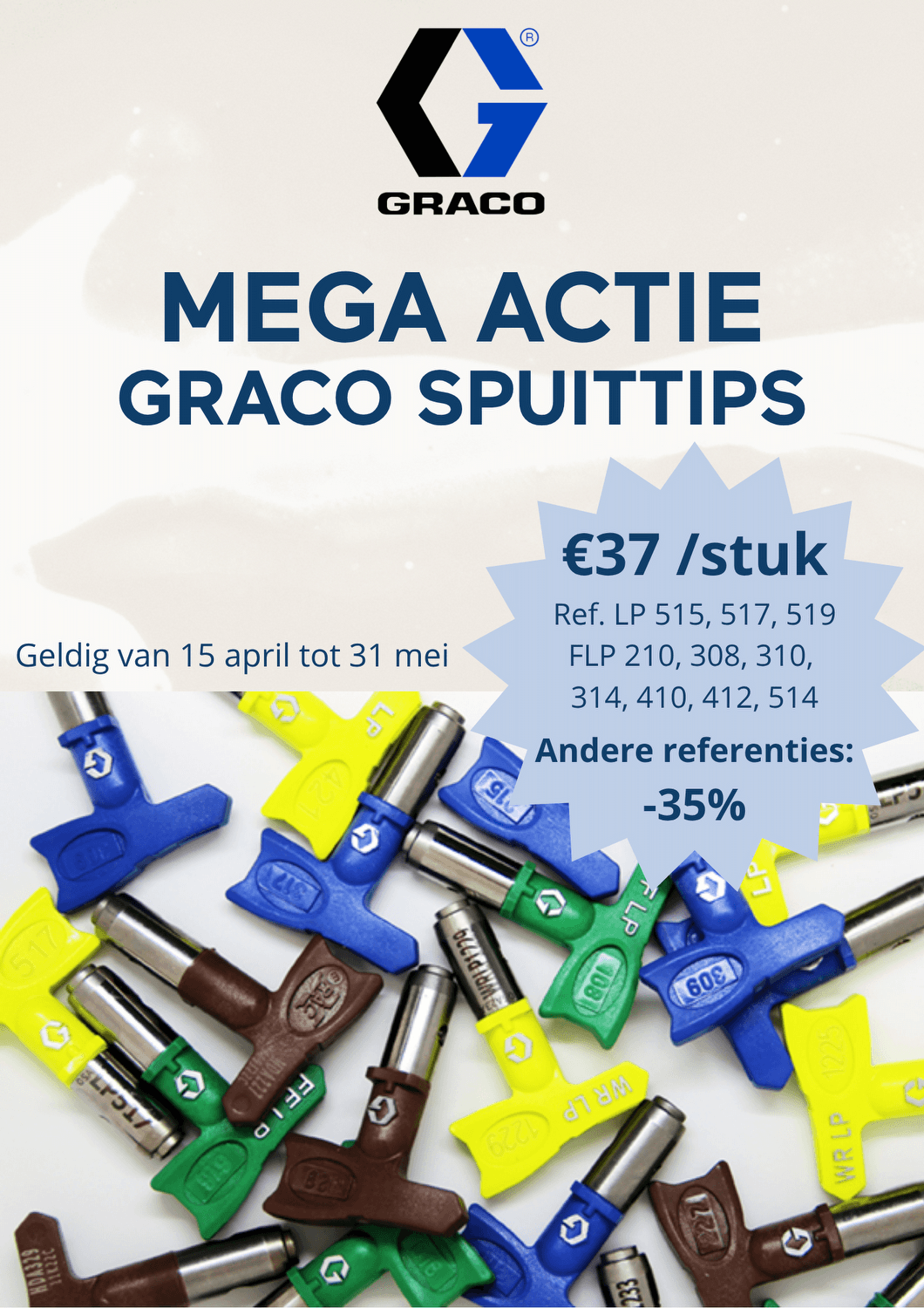 MEGA ACTIE op Graco spuittips!