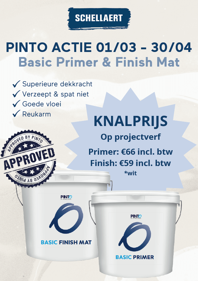Knalprijs op projectverf: Pinto Basic Primer & Finish Mat